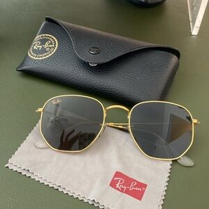 Ray-Ban Gold and Black Sunglasses